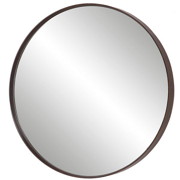 Uttermost Eden Mahogany Round Mirror