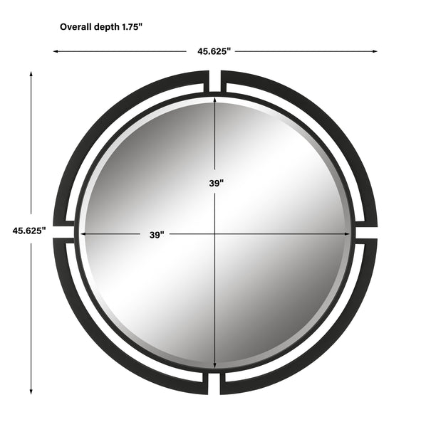 Uttermost Quadrant Modern Round Mirror