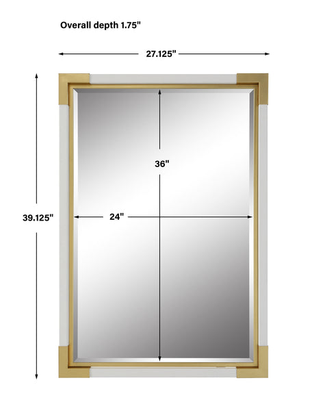 Uttermost Malik White & Gold Mirror