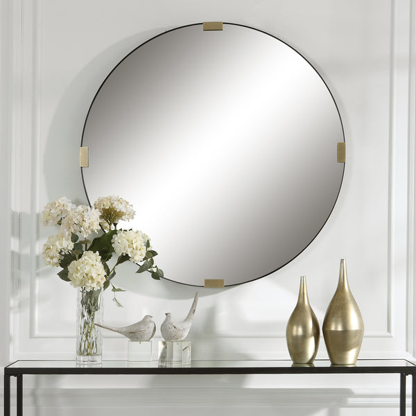 Uttermost Clip Modern Round Mirror