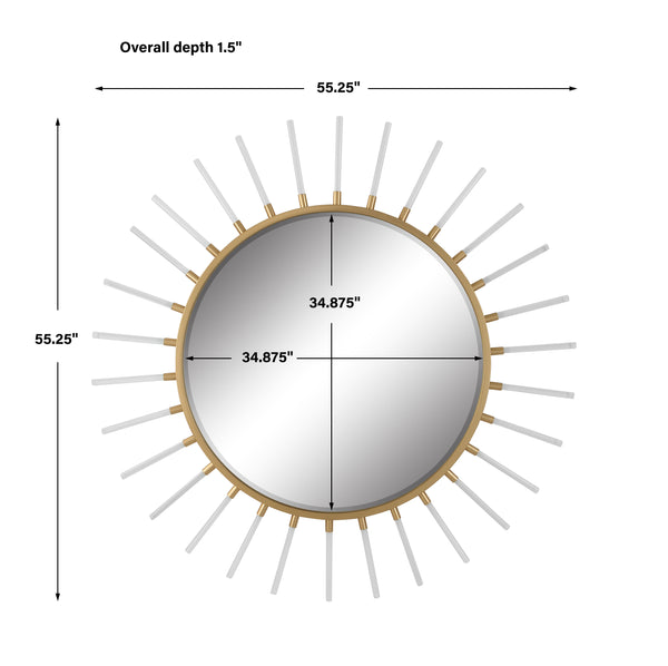 Uttermost Oracle Round Starburst Mirror