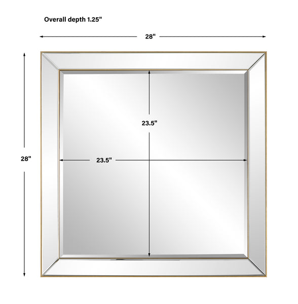 Uttermost Lytton Gold Square Mirror