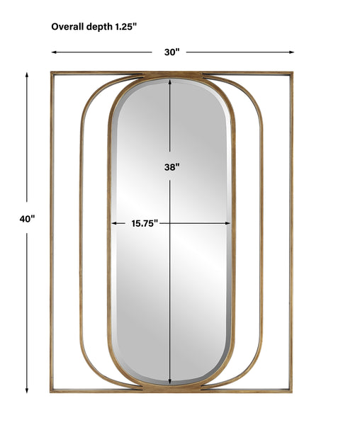 Uttermost Replicate Contemporary Oval Mirror