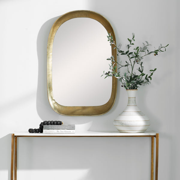 Uttermost Bradano Brass Arch Mirror 