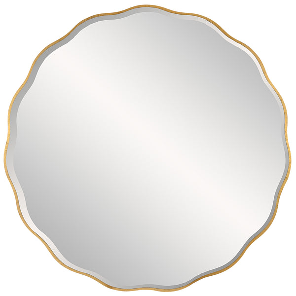 Uttermost Aneta Large Gold Round Mirror