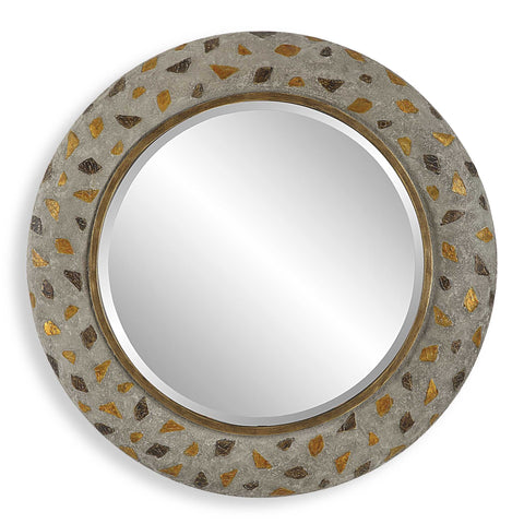 Uttermost Copper Terrazzo Round Mirror