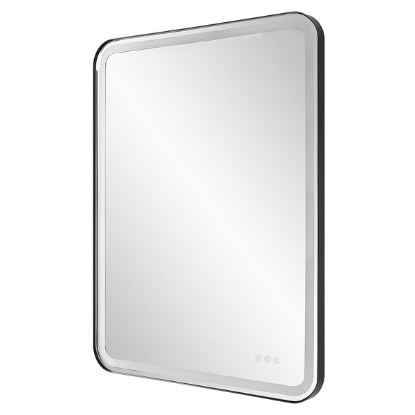 Uttermost Crofton Lighted Black Large Mirror