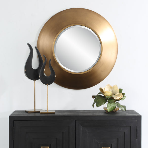 Uttermost Contessa Round Gold Mirror