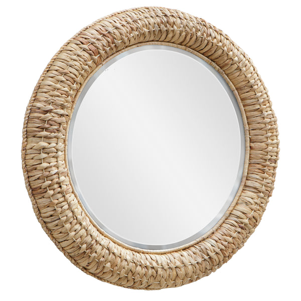 Uttermost Twisted Seagrass Round Mirror