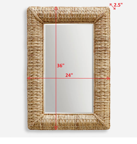 Uttermost Twisted Seagrass Rectangle Mirror