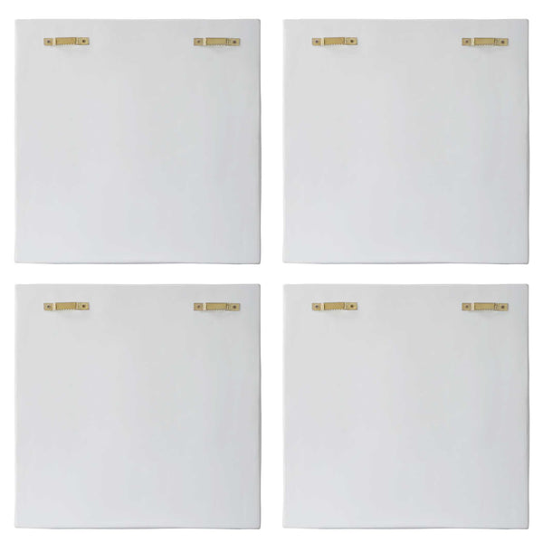 Uttermost Snowdrift Sculpted White Wall Decor Set/4