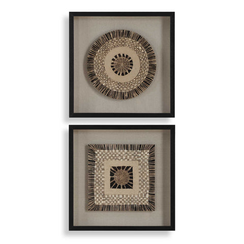Uttermost Intertwine Knit Paper Shadow Box Set/2