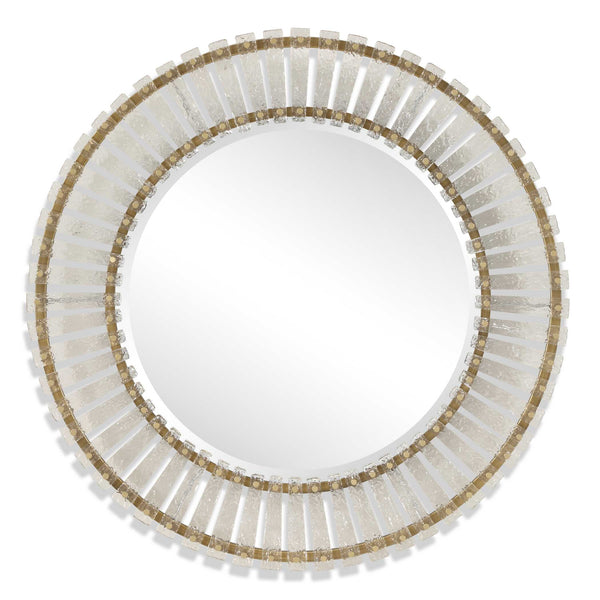 Uttermost Denali Textured Glass Round Mirror