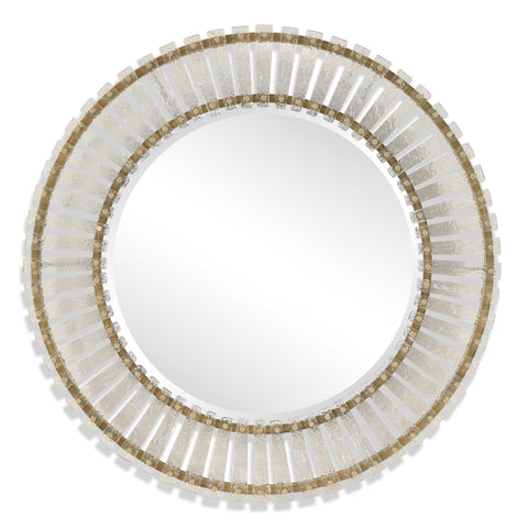 Uttermost Denali Textured Glass Round Mirror