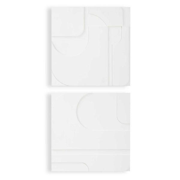 Uttermost Contours White Wall Decor Set/2