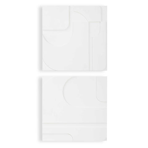 Uttermost Contours White Wall Decor Set/2
