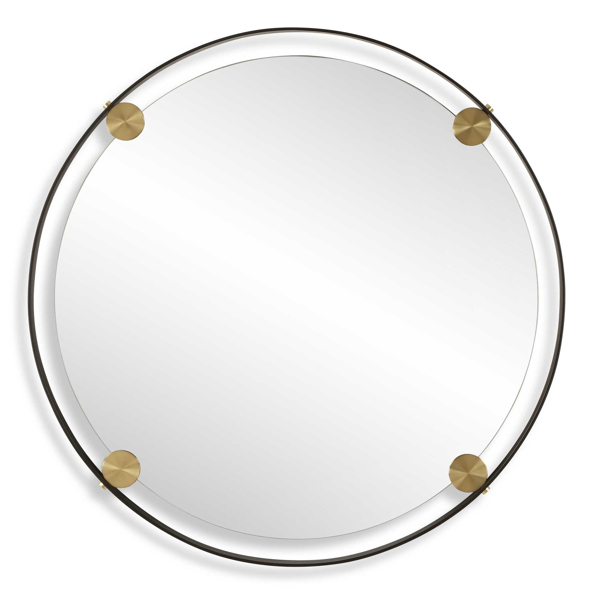Uttermost Radius Round Bronze Iron Mirror