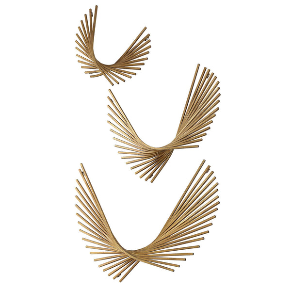 Uttermost Coreograph Antique Gold Wall Decor Set/3