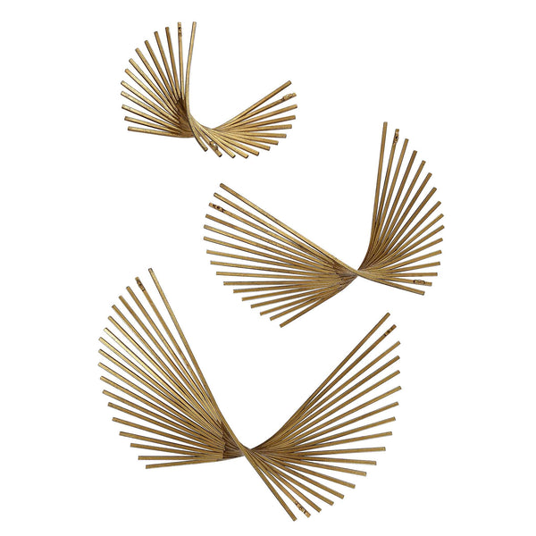 Uttermost Coreograph Antique Gold Wall Decor Set/3