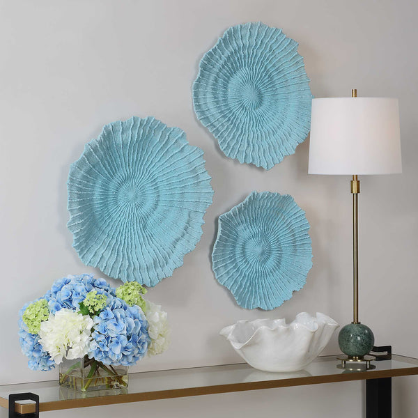 Uttermost Ocean Gems Blue Wall Decor Set/3