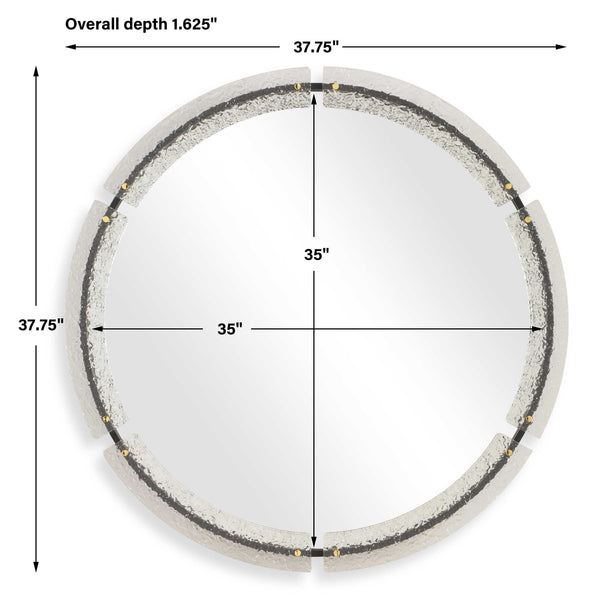 Uttermost Crystalline Round Mirror