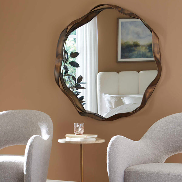 Uttermost Catch The Wave Round Mirror