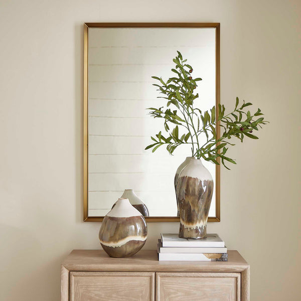 Uttermost Heisler Brass Mirror