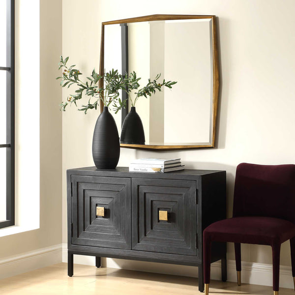 Uttermost On Point Square Gold Mirror