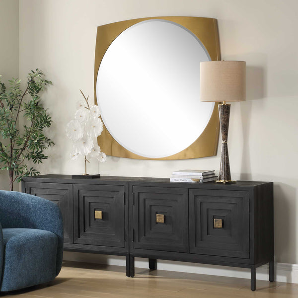 Uttermost Neilia Round Brass Mirror