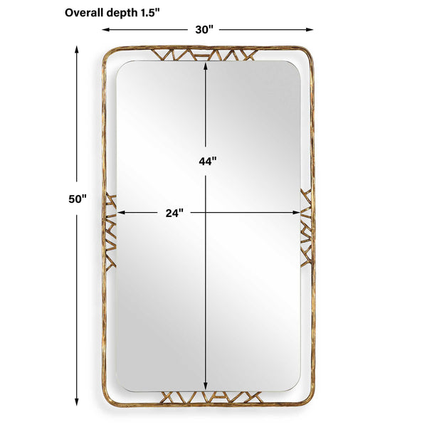 Uttermost Tahoma Antiqued Gold Mirror