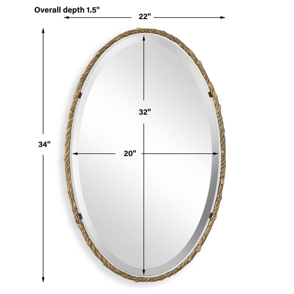 Uttermost Twisted Branch Oval Mirror