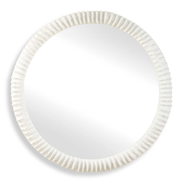 Uttermost Akiko White Round Mirror