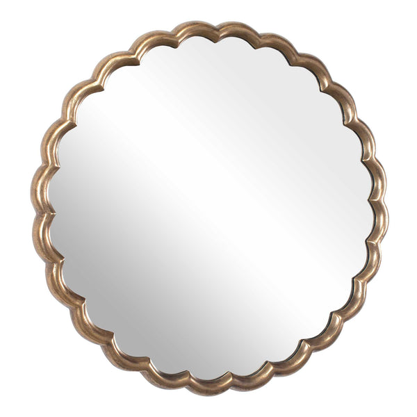 Uttermost Cerrito Antique Brass Round Mirror