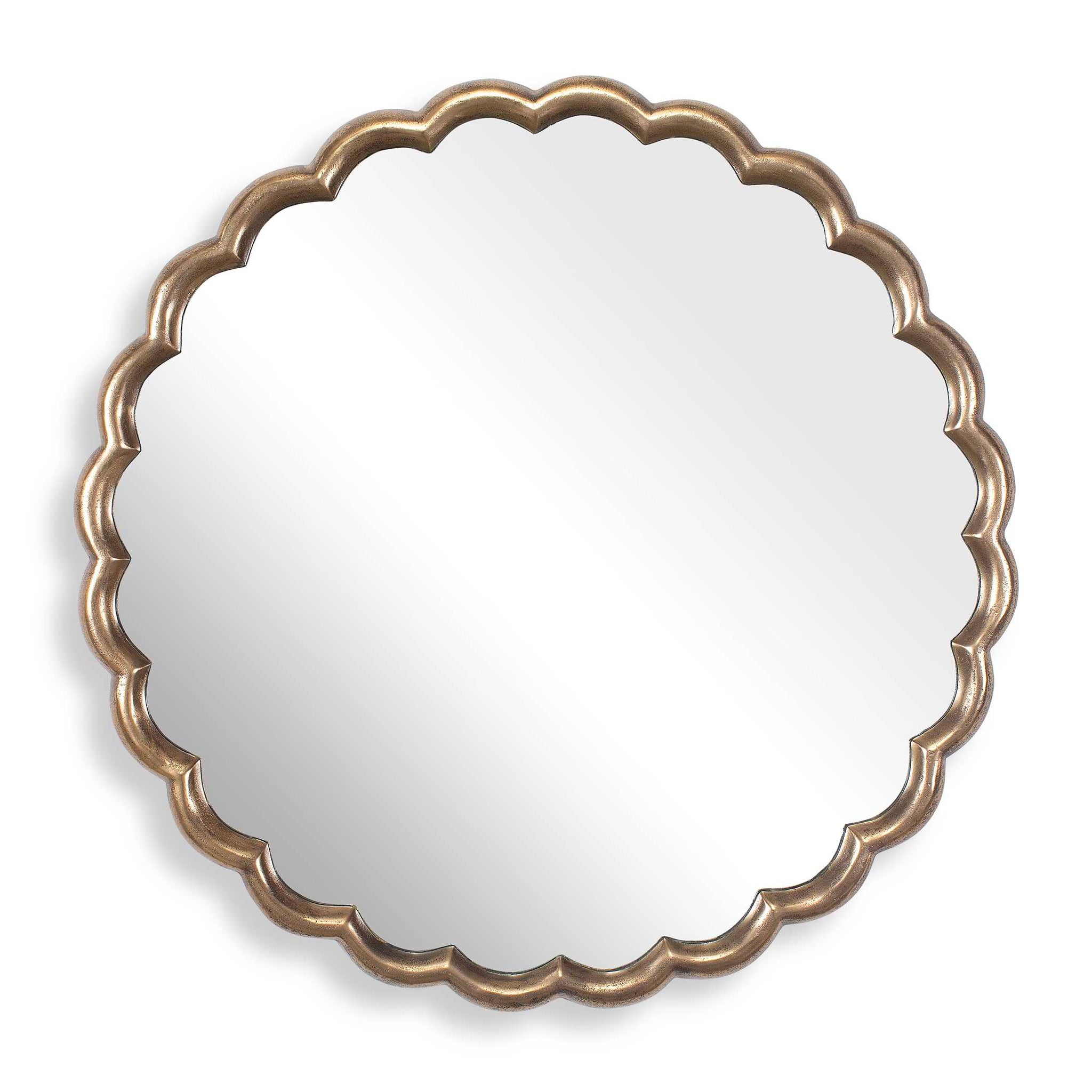 Uttermost Cerrito Antique Brass Round Mirror
