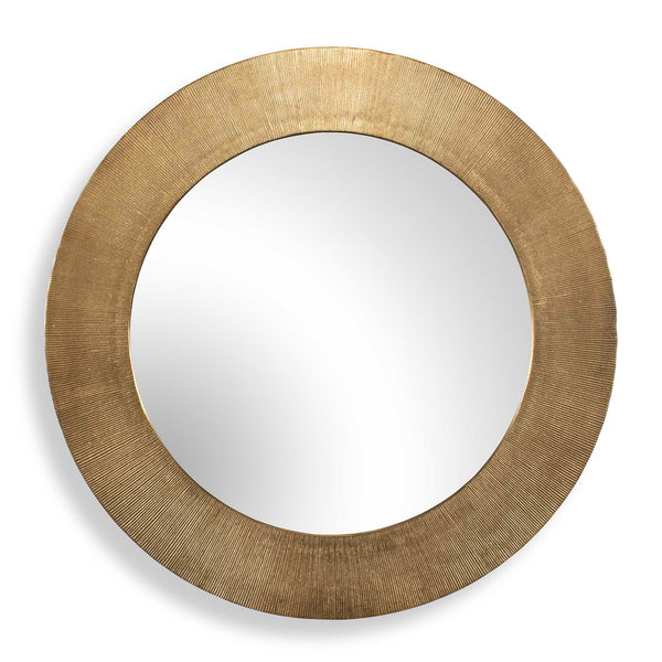 Uttermost Tano Antique Brass Round Mirror