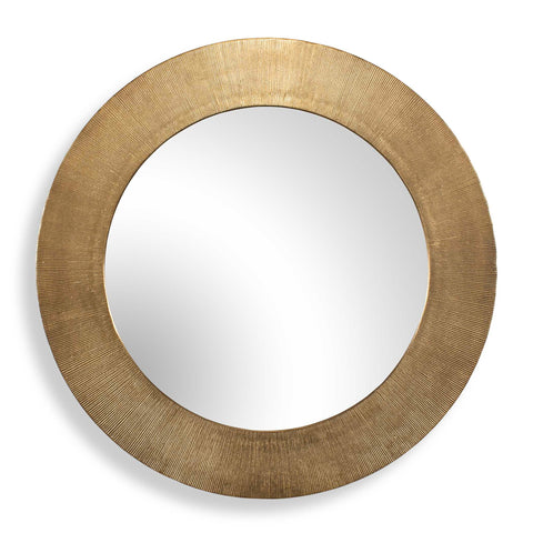 Uttermost Tano Antique Brass Round Mirror