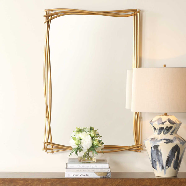 Uttermost Curved Branches Gold Mirror
