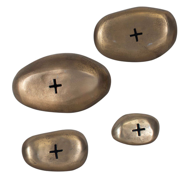 Uttermost Set In Stone Brass Outdoor Wall Art Set/4