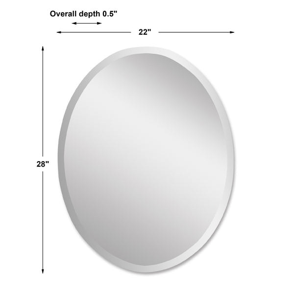 Uttermost Frameless Vanity Oval Mirror