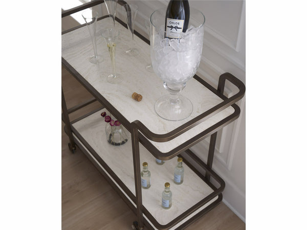 Aged Gold Bar Cart