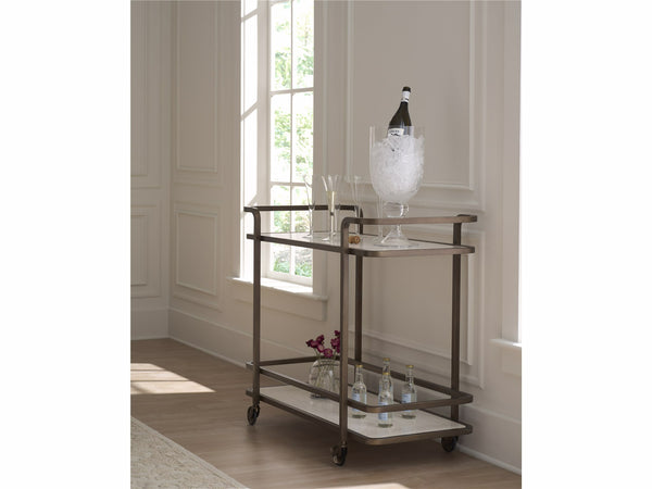 Aged Gold Bar Cart