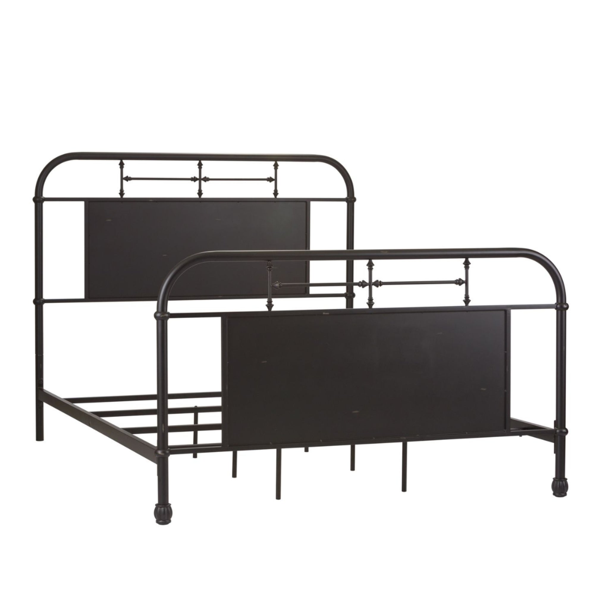 Vintage Series Queen Metal Bed-Black