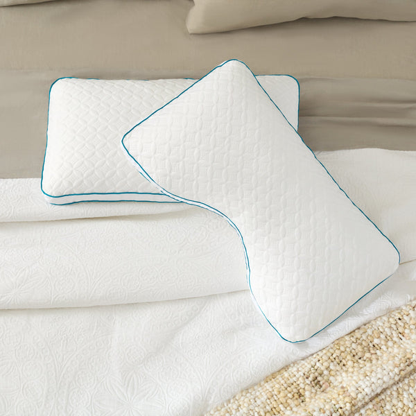 Malouf Shoulder Cutout Foam & Fiber Pillow with PE cover