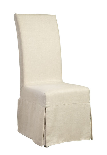 Linen Floor Length Slip Covered Parsons Chair - 70018F
