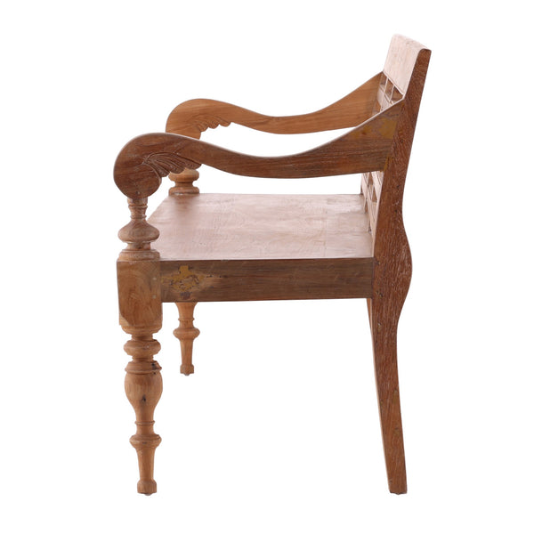 Antique Plantation Grown Teak Bench - 64389 - image 4