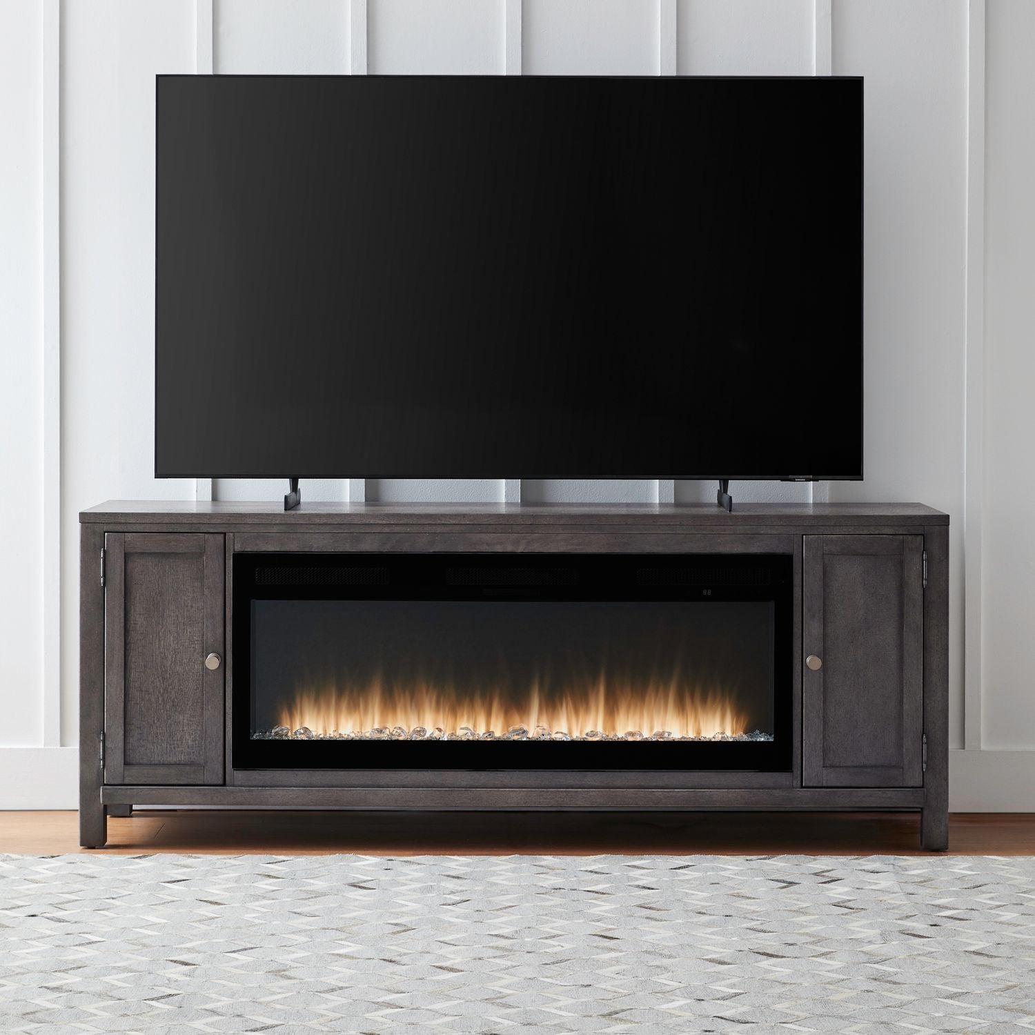 Fireplace TV Consoles 406 78 Inch Console w/ Fire FTS