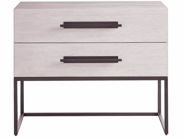 River Rock Metal Base Nightstand