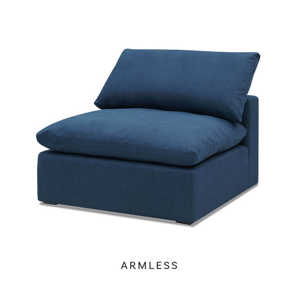 Bowe Chaise Shaped Sectional Navy