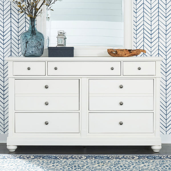 Queen Poster Bed, Dresser & Mirror,Night Stand