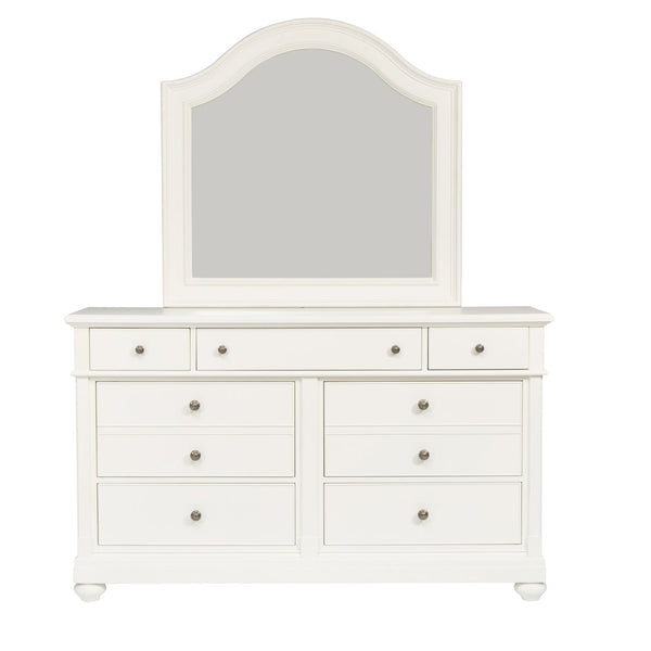 Queen Poster Bed, Dresser & Mirror